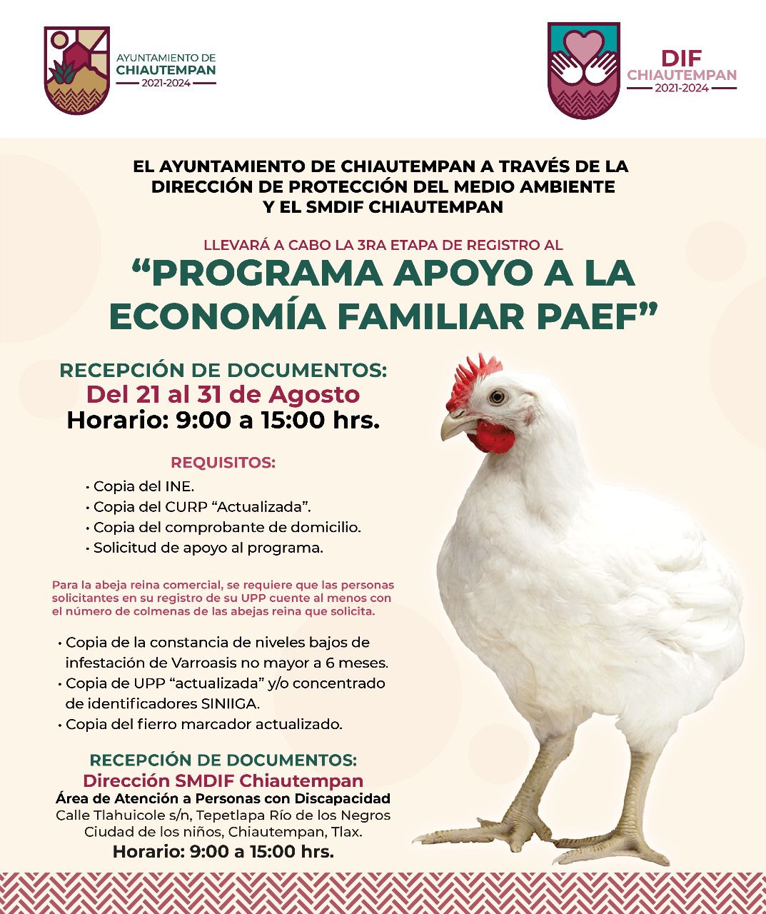 Invita Ayuntamiento de Chiautempan a tercera etapa de registro del Programa Apoyo a la Economía